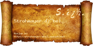 Strohmayer Ábel névjegykártya