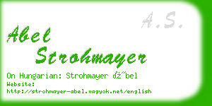 abel strohmayer business card